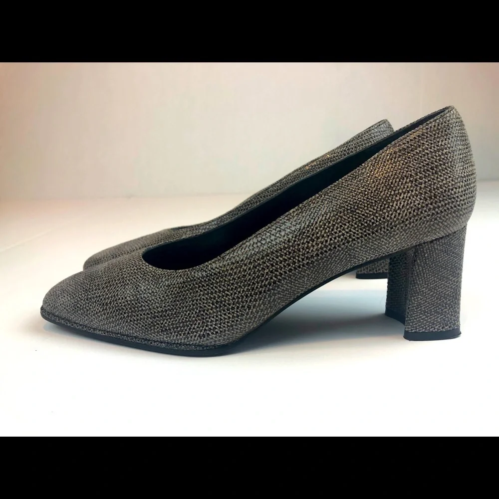 Stuart Weitzman Snakeskin Print Block Heel… - Picture 6 of 14